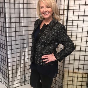 Talbot Tweed Jacket w Silver Threads